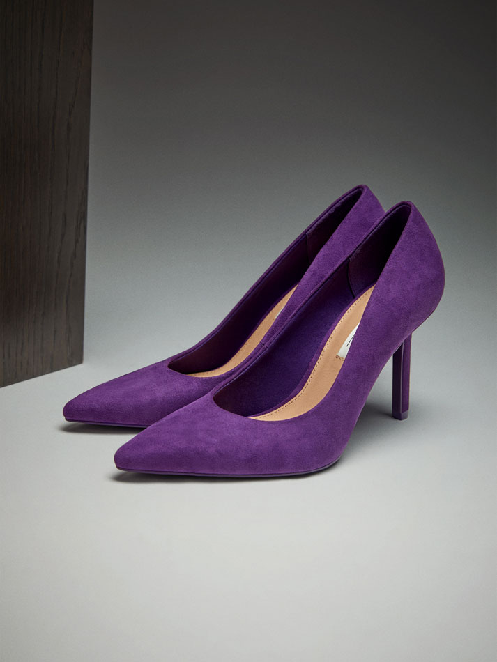 Sapato de salto baixo - Roxo