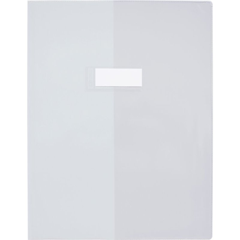 Protège-cahier elba standard pvc cristal 20/100e rabat a4 210x297mm incolore