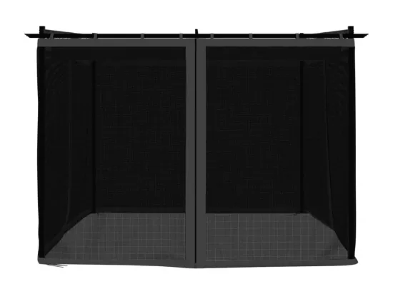 Tonnelle avec parois en filet anthracite 3x3 m acier