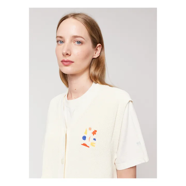 Bobo Choses Gilet Sans Manches Coton Bio - Collection Femme  | Ecru