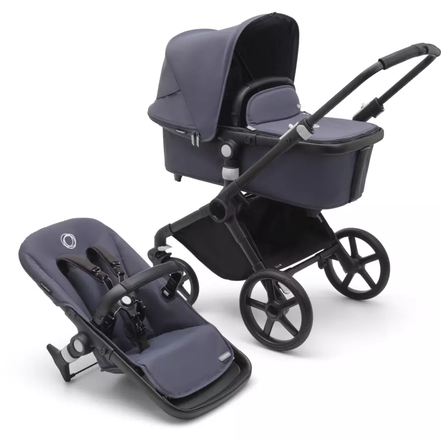 bugaboo Kinderwagen Fox Cub Complete BlackStormy Blue