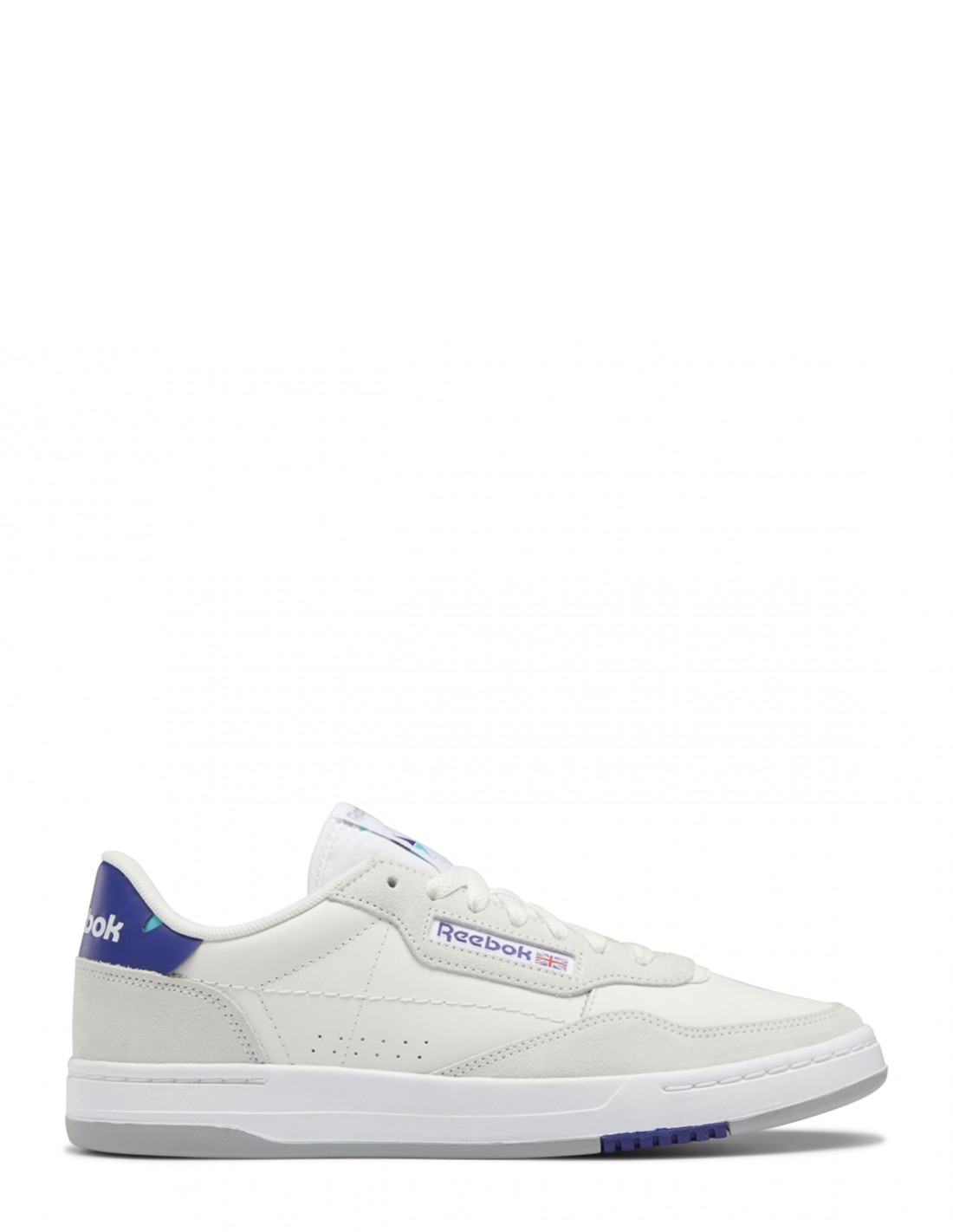 reebok Sneakers Homme Court Peak cuir Blanc/Bleu