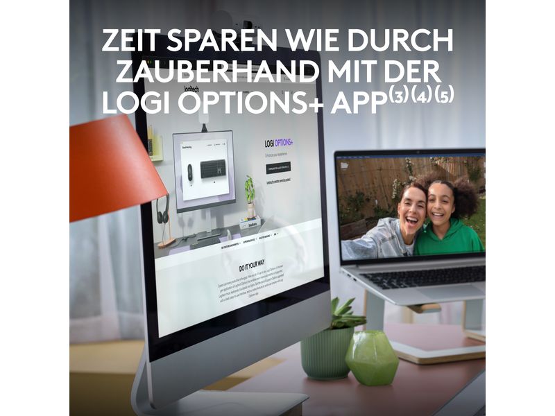 Logitech Tastatur-Maus-Set MK950 Signature Slim Combo Kabelloses Tastatur-Maus-Set mit geräuscharmen Tasten