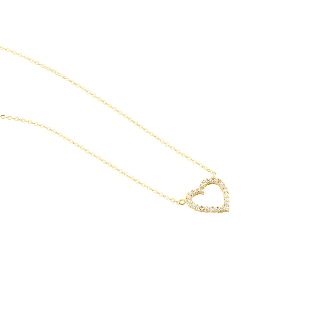 Collier Or Jaune Ansel Oxyde De Zirconium