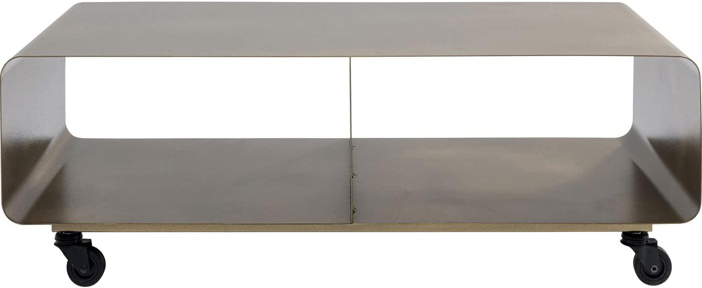 Kare Design TV Board Lounge M Mobil, Bronze, Ablage, Lowboard, Sideboard, Rollbar, Minimalistisch, Pflegeleicht, 30x90x42 cm (H/B/T)