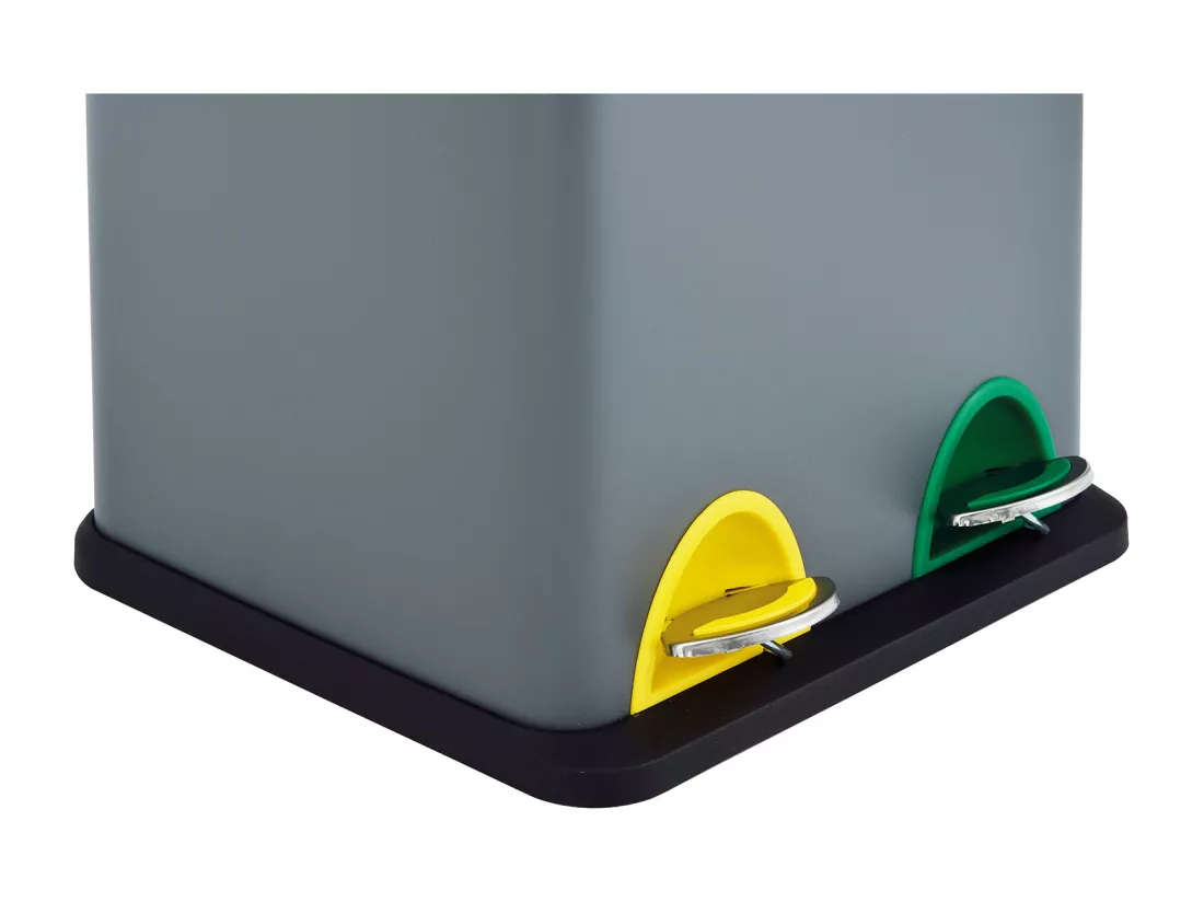 Poubelle de tri 2x8L en inox