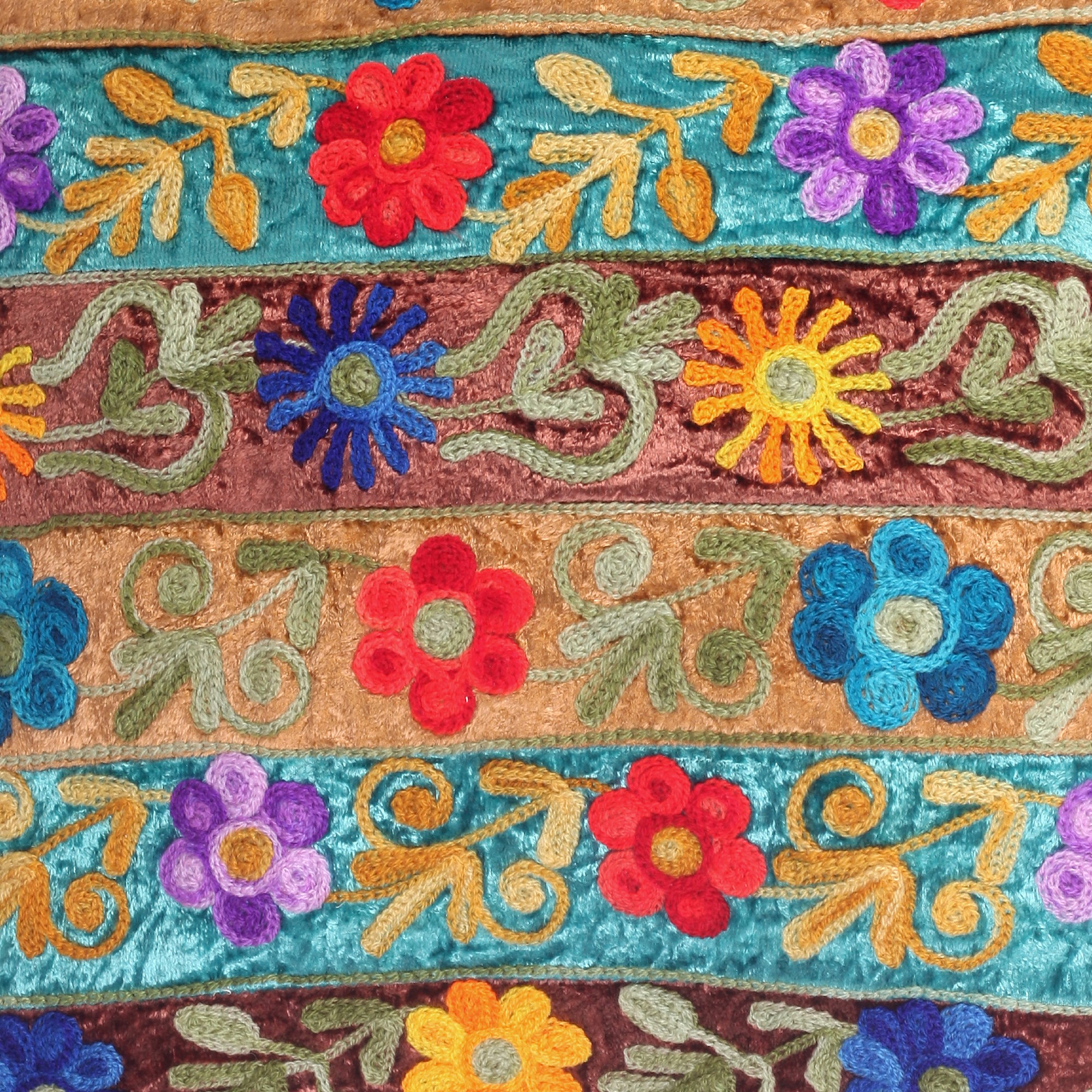 Kissenhülle 'Flower-Bar', multicolor, L 40 cm, B 40 cm von fischer's lagerhaus