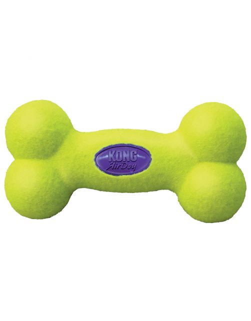 Kong Air Squeaker Bone Geel - Hondenspeelgoed