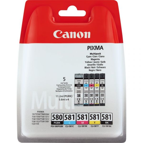 Tinteiro Canon PGI-580/CLI-581 BK/CMYK - 2078C005