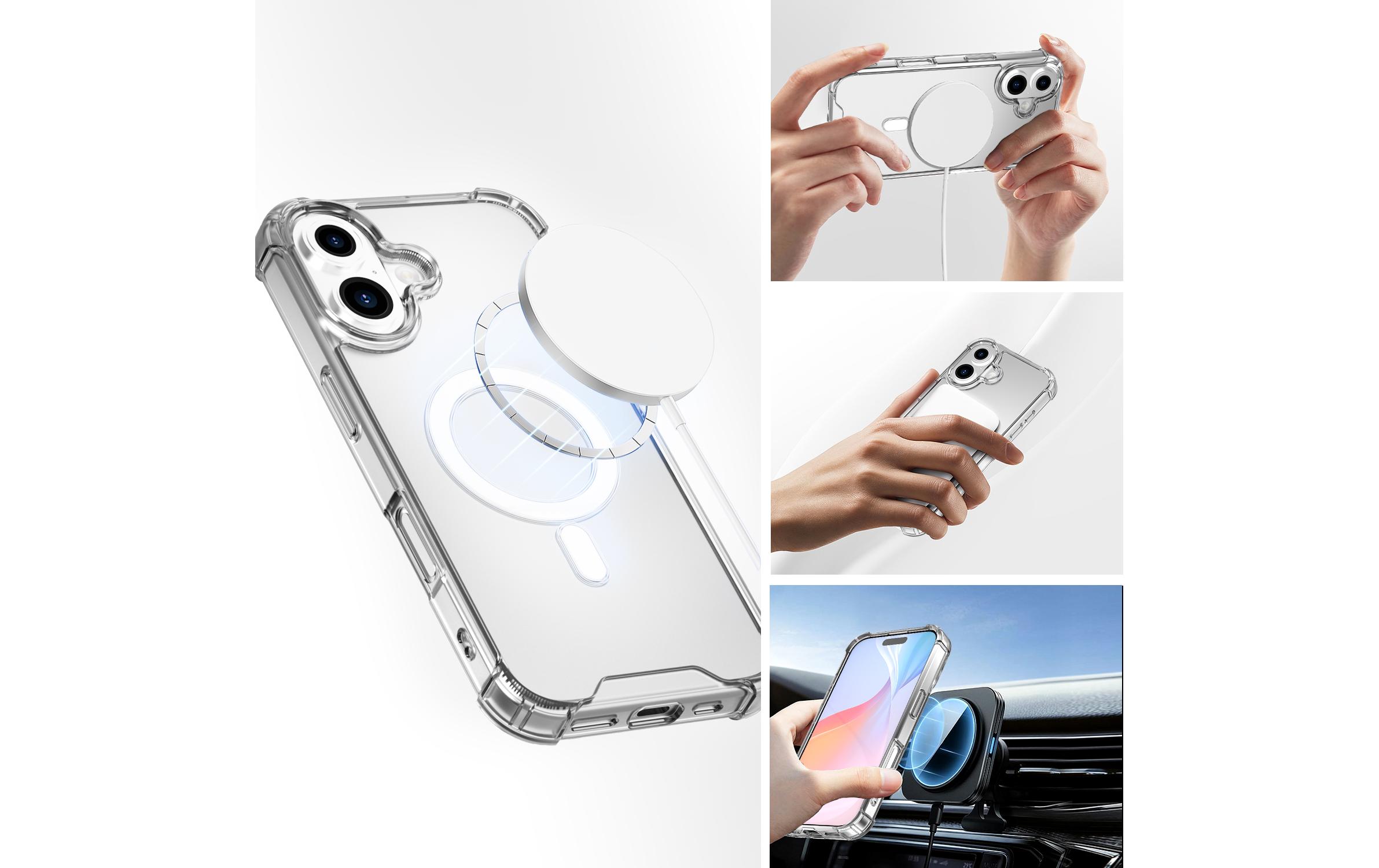 Back Cover Hybrid Case Ibiza iPhone 16Schutzhülle mit integrierten Magneten für das Apple iPhone 16