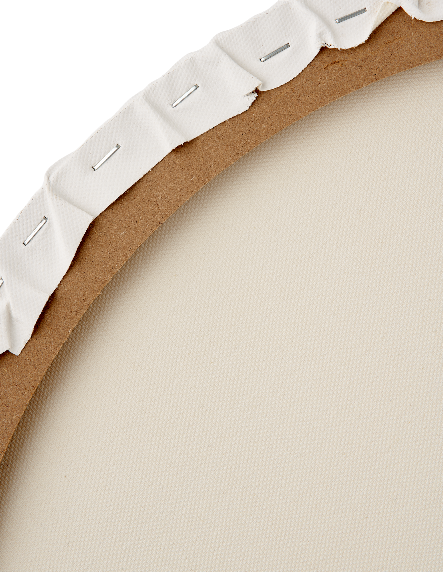 Lærred Ø40 | Bomuld/MDF. 40 cm. | White