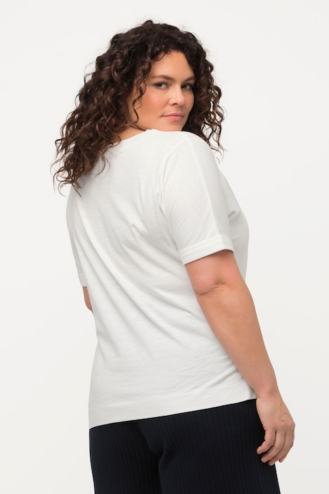 T-Shirt, Oversized, Rundhals, Halbarm, Biobaumwolle