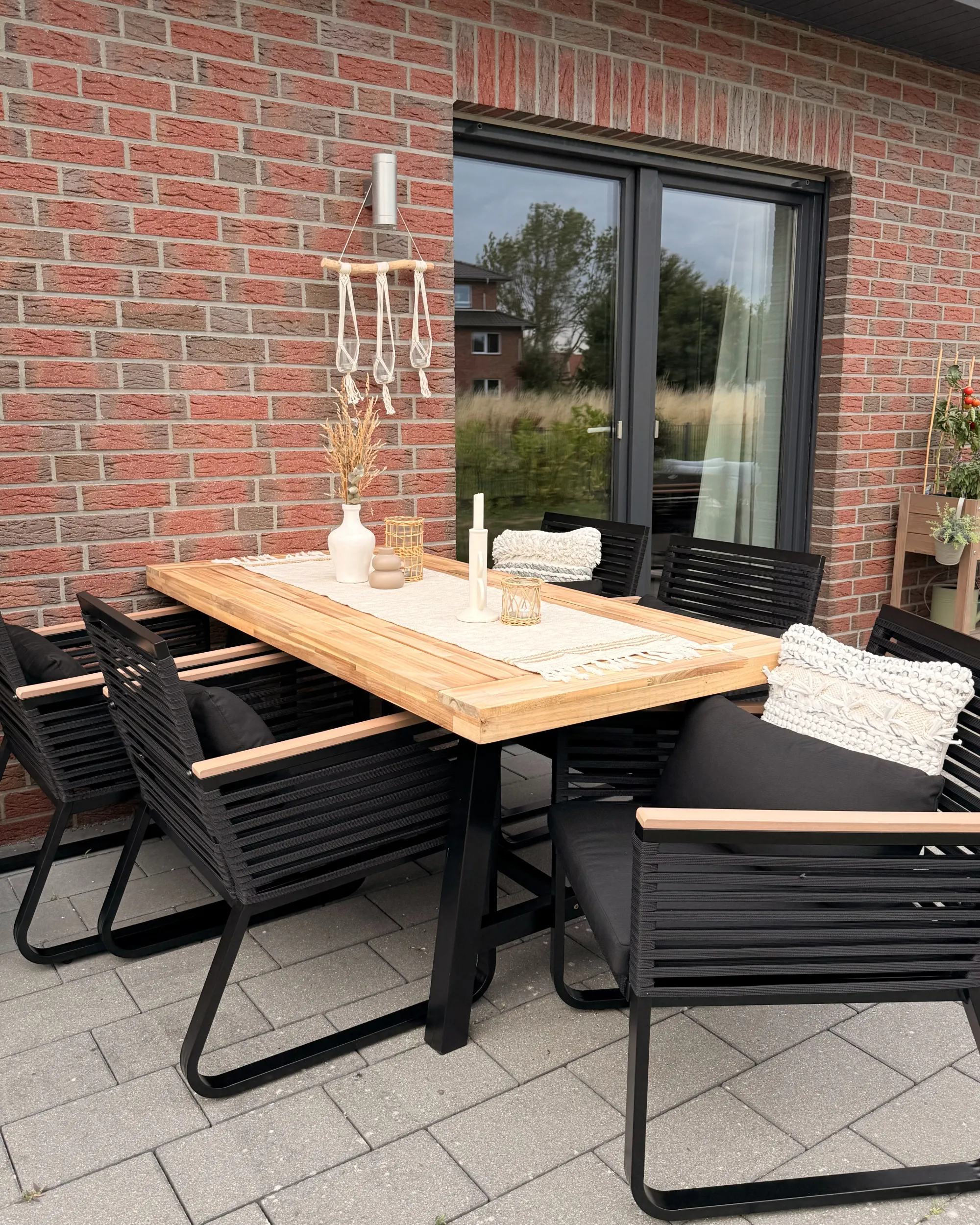 Set van 2 stoelen met zitkussen CANETTO Metaal Zwart