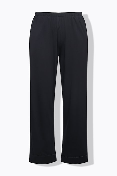 Pyjama, Satin-Piping, Reverskragen, Langarm