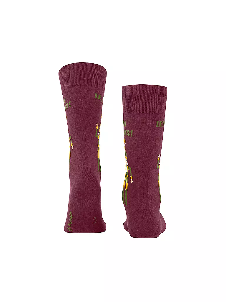 BURLINGTON Herren Socken NUTTY NUTRACKER 40-46 burgundy dunkelrot