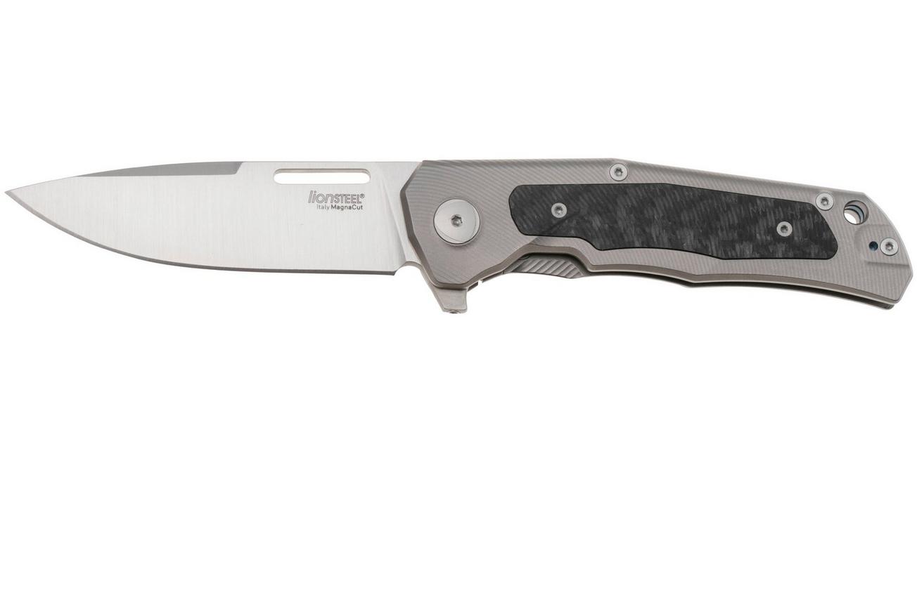 LionSteel Q4ttro, Satin MagnaCut, Grey Titanium Carbon Fiber Inlay, zakmes, Michele Pensato design