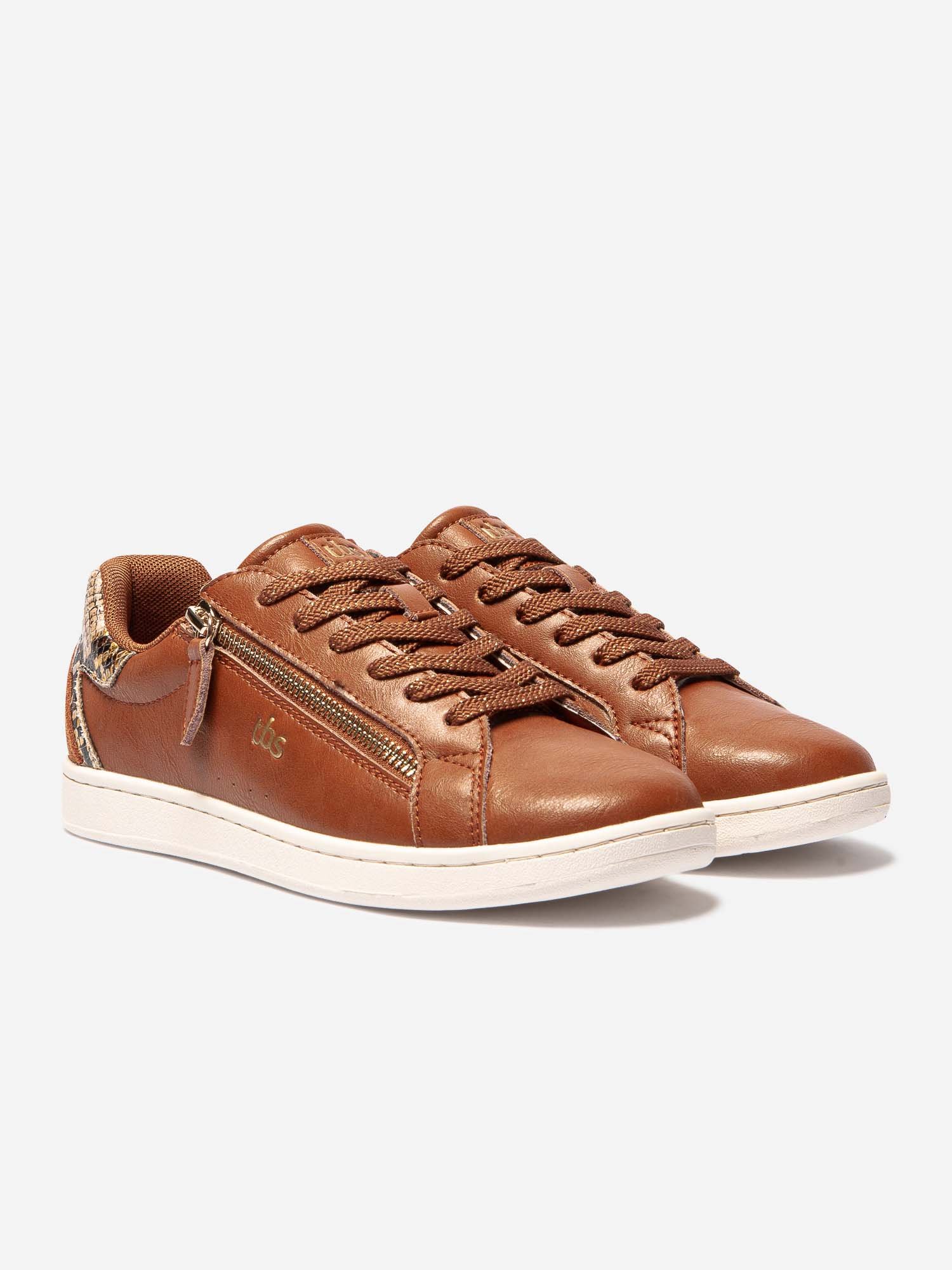 Baskets Femme Zippées Confort Marron