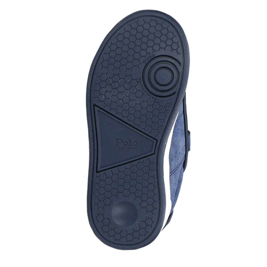 Ralph Lauren Heritage Court III Kleuter suède sneakers blauw