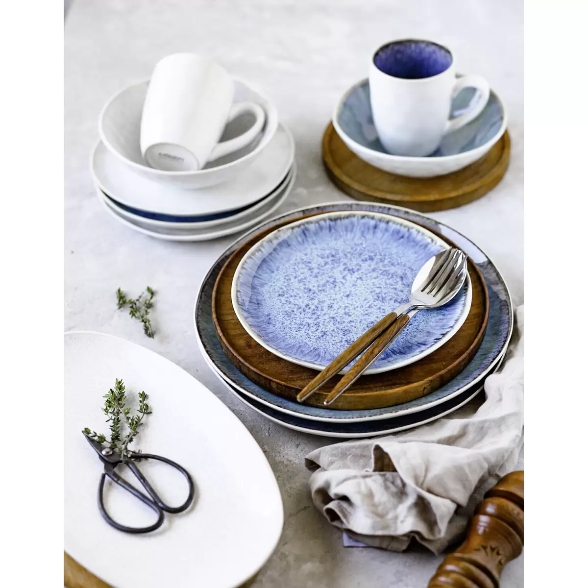 Servierplatten-Set 3tlg. FROZEN weiss