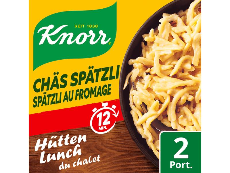 Knorr Hütten Lunch Chäs Spätzli 2 Portionen Fertigmischung für Pasta mit Käsesauce