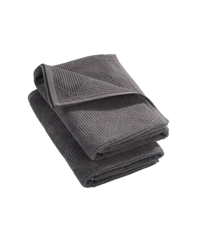 FDB Møbler R33 handdoek 70x140 set van 2 grijs
