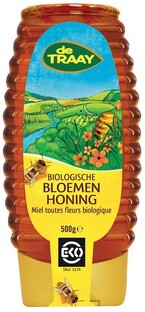 De Traay Bloemenhoning Biologisch Knijpfles 500GR