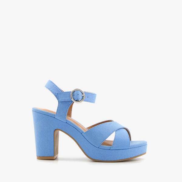 Blue Box blauwe dames sandalen met hak