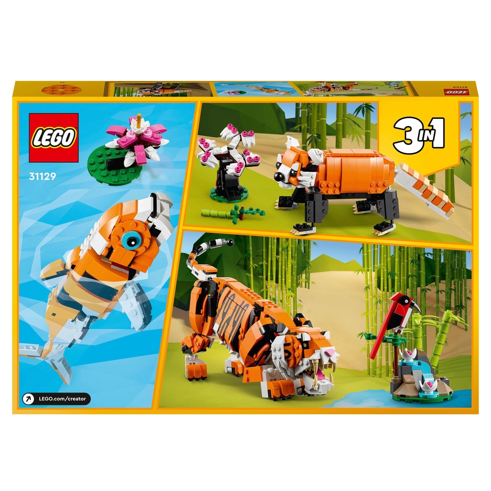 LEGO Creator 31129 3-in-1 Majestätischer Tiger Tierbauspielzeug