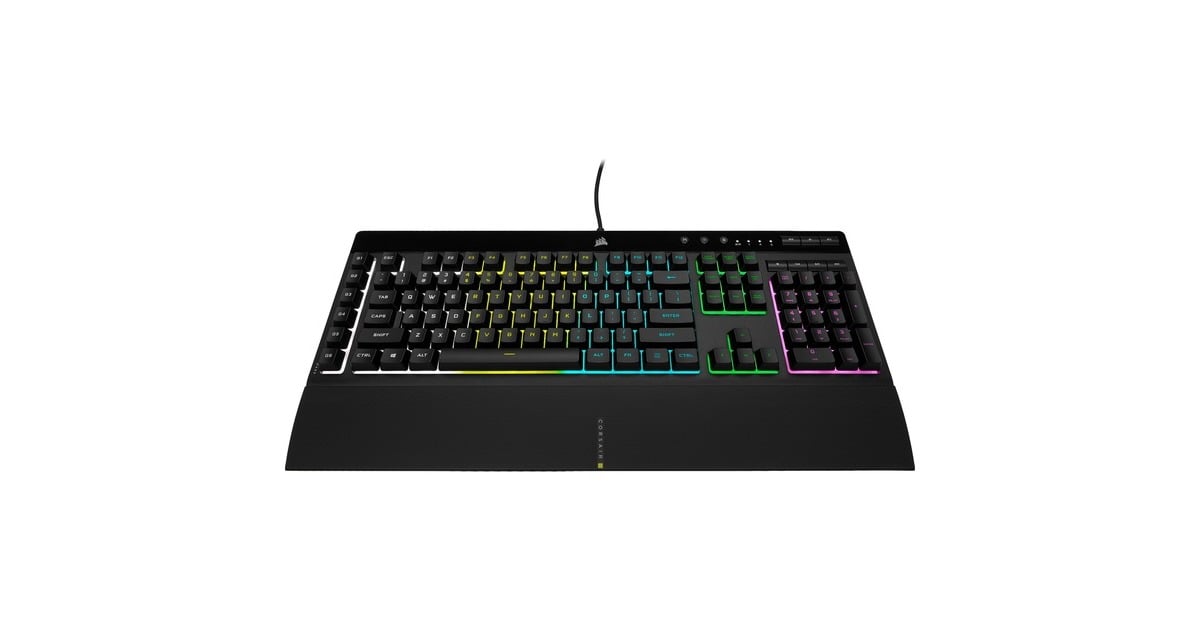 CorsairK55 RGB PRO, gaming toetsenbord  (Zwart, US lay-out, Membraan, RGB leds)