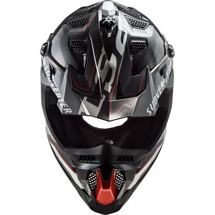 Casque cross LS2 MX700 - SUBVERTER EVO - ARCHER - BLACK SILVER 2023 - Noir / Gris
