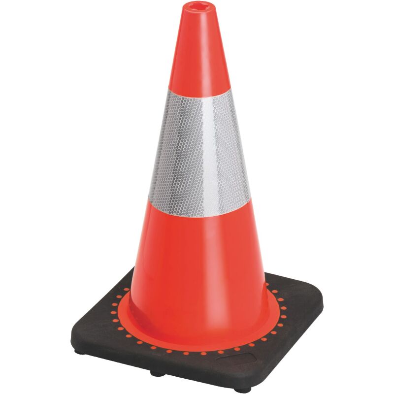 Cône de signalisation lesté hauteur 45 cm