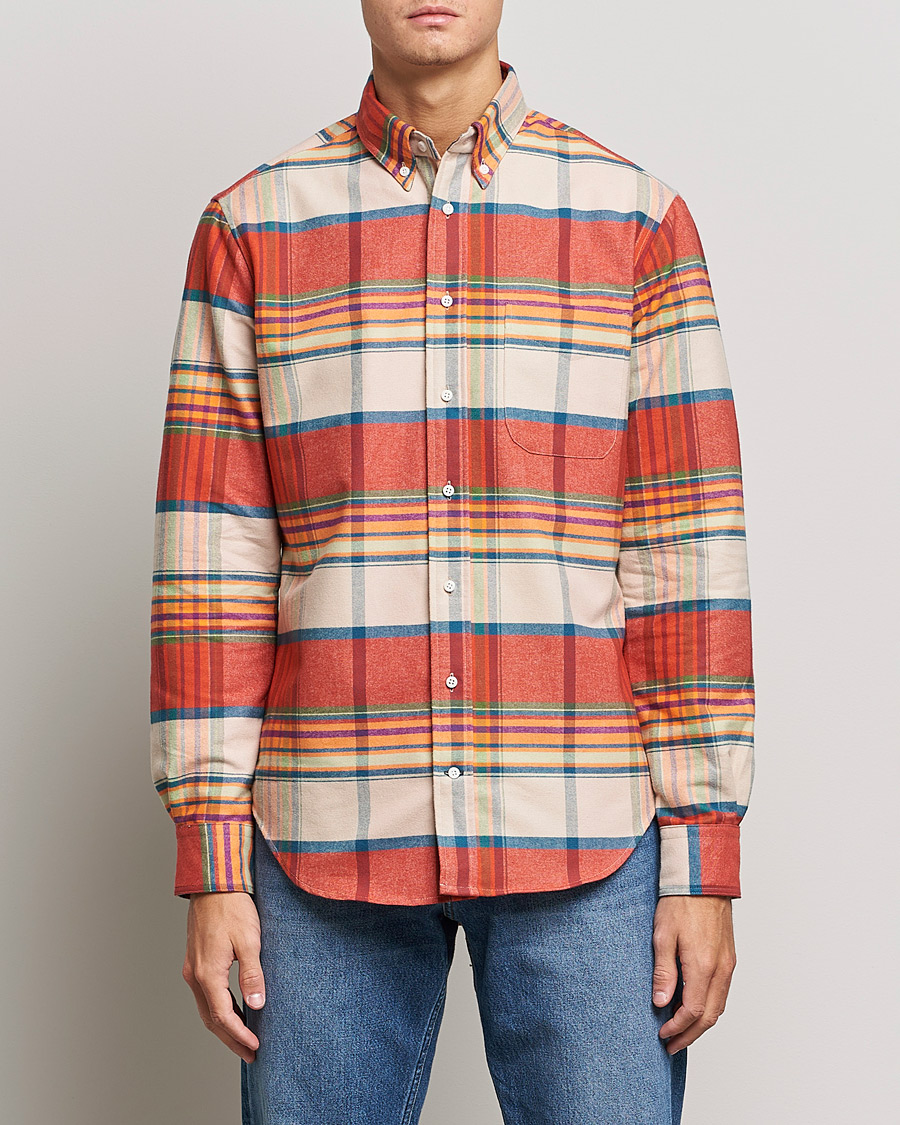 Gitman Vintage Button Down Sunrise Flannel Shirt Sunrise