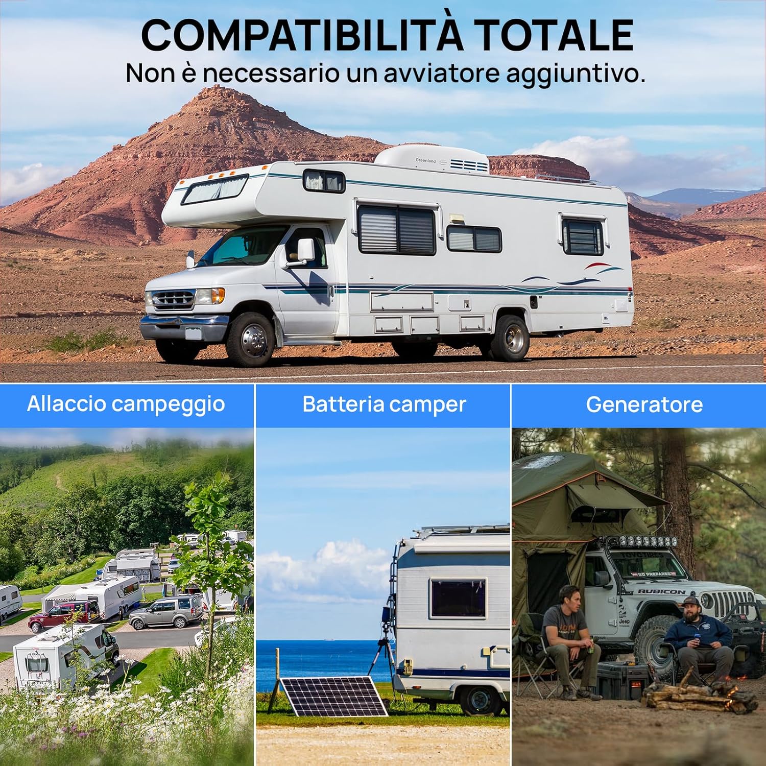TURBRO Wechselrichter-Klimaanlage ​​für Wohnmobile​​ mit Wärmepumpe, 3,600 W Dachgerät ohne Kanäle und Deckenmontage mit Ambiente-Leuchte, leiser Betrieb, 220-240V AC, Fernbedienung & WLAN, weiß