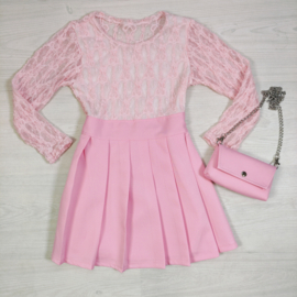 Lace Princess Dress - roze