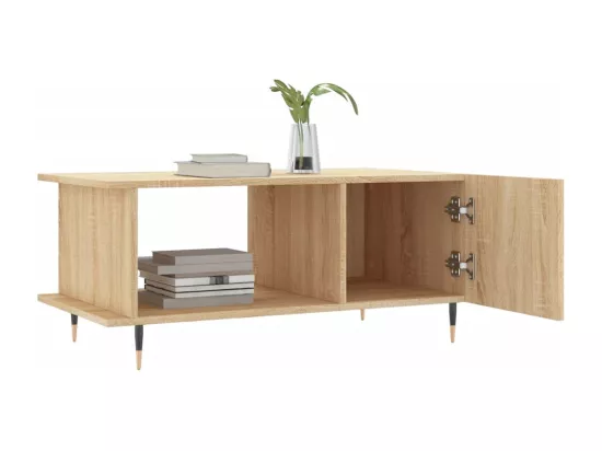 Table basse chêne sonoma 90x50x40 cm bois d'ingénierie