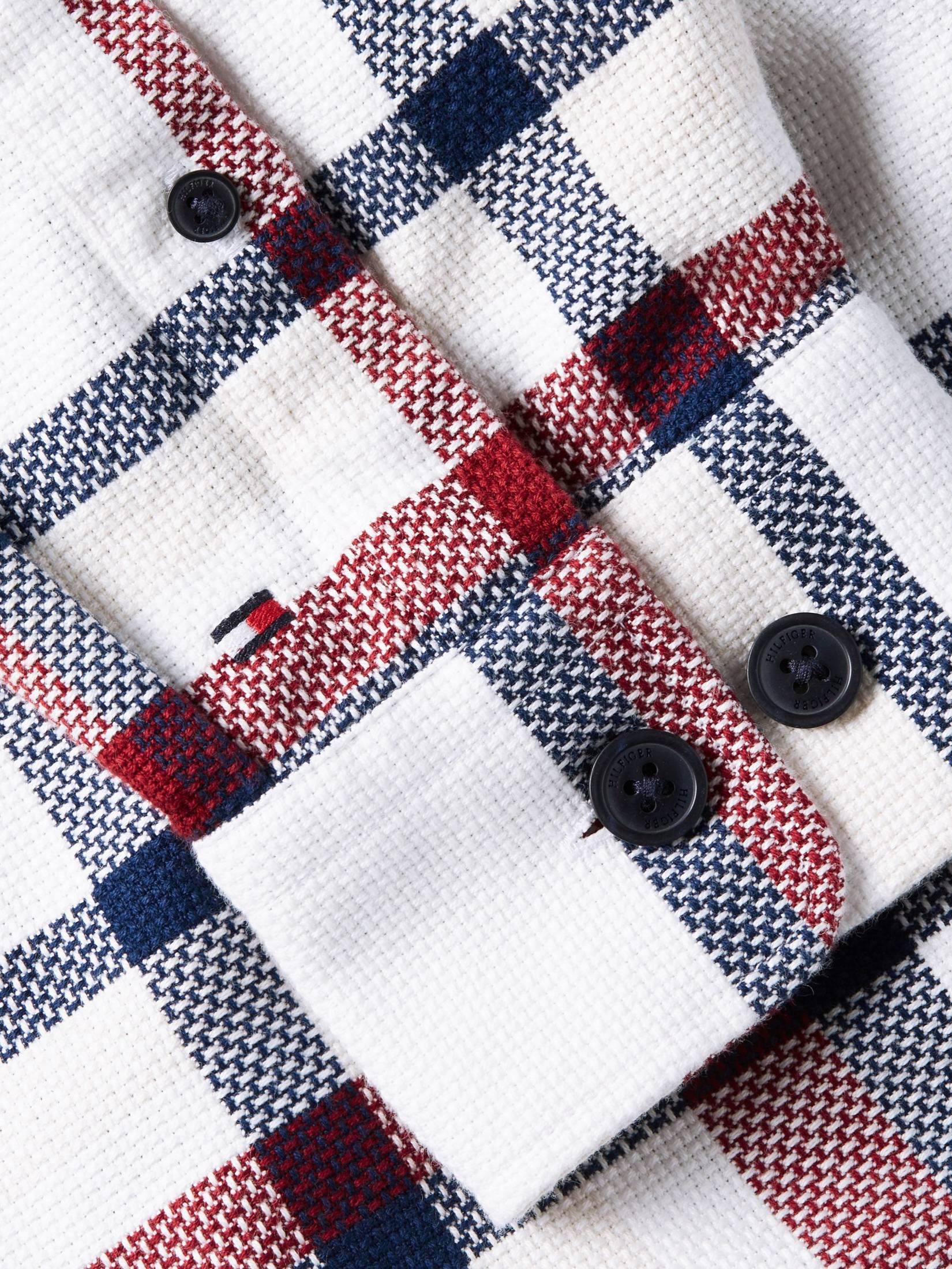 Tommy Hilfiger| Herren Hemd GLOBAL STP TEXTURE CHK OVERSHIRT