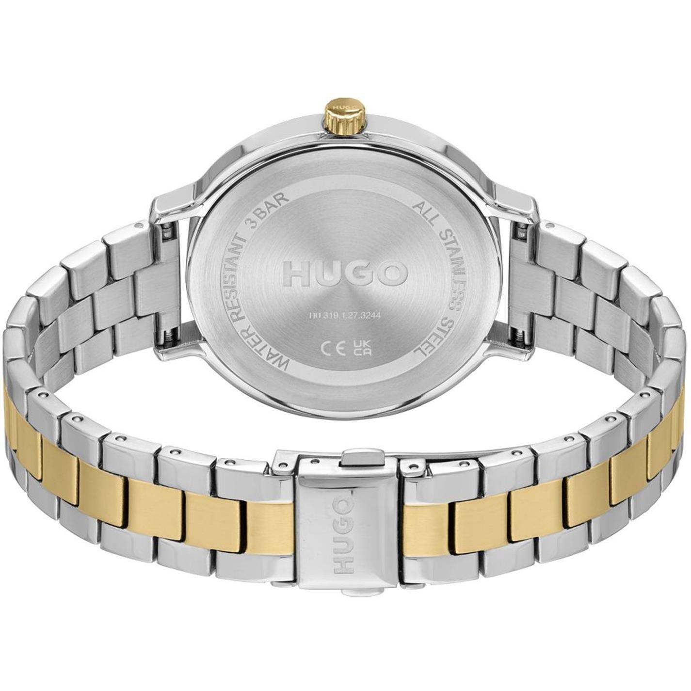 Hugo Edgy Two Tone Bracelet Watch Womens