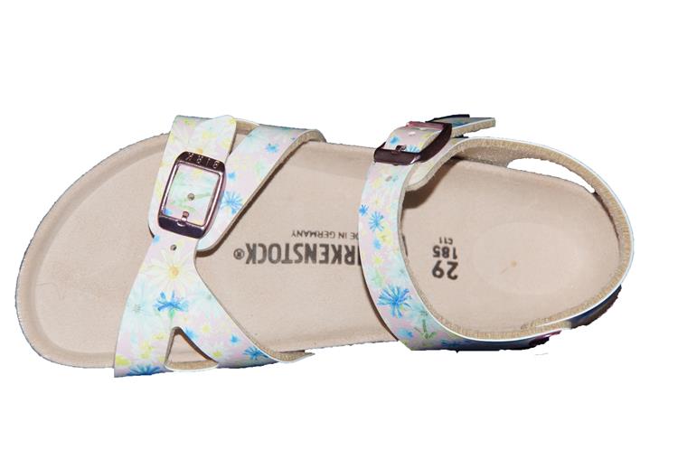 Birkenstock Rio Kids Breed pastel floral