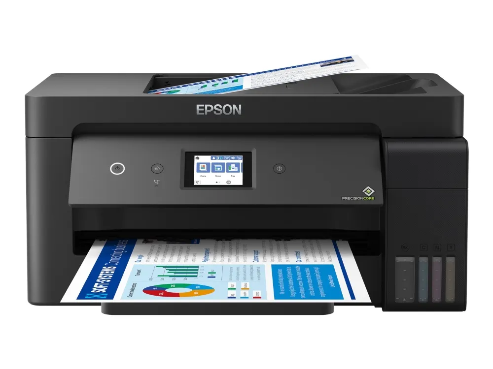 Epson EcoTank ET-15000 - Multifunktionsprinter - farve - blækprinter - A3/Ledger (297 x 432 mm) (original) - A3/Ledger (medie) - op til 11.5 spm (kopiering) - op til 17 spm (udskriver) - 270 ark - 33.6 Kbps - USB 2.0, LAN, Wi-Fi