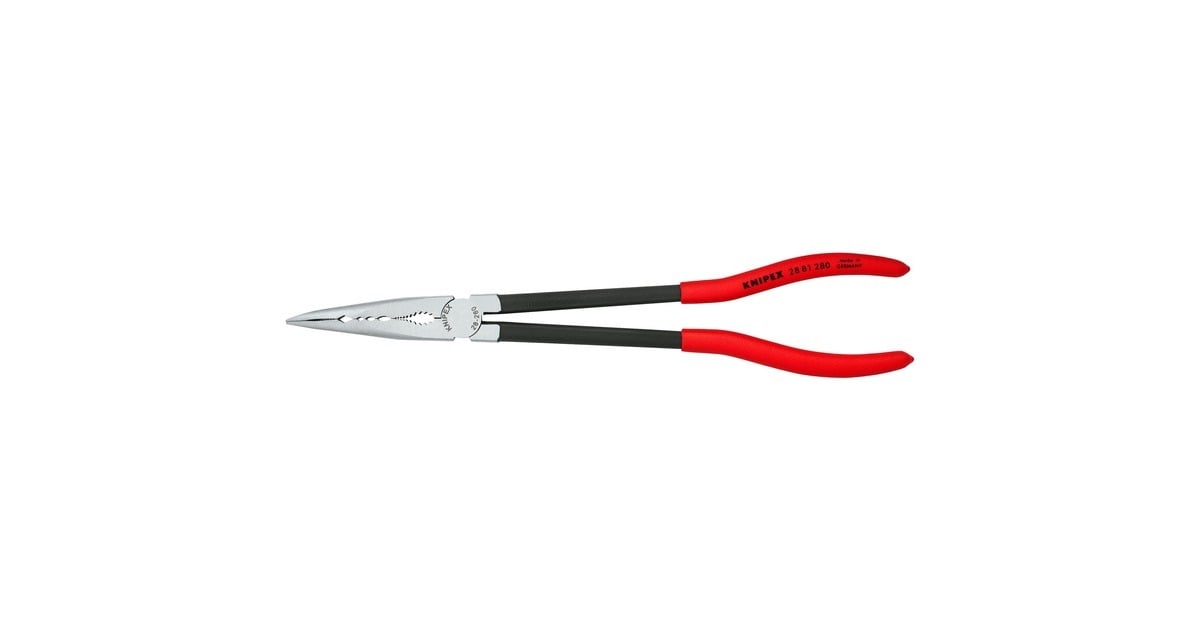 KNIPEXMontagetang gebogen 2881280 grijptang  (Rood/zwart)