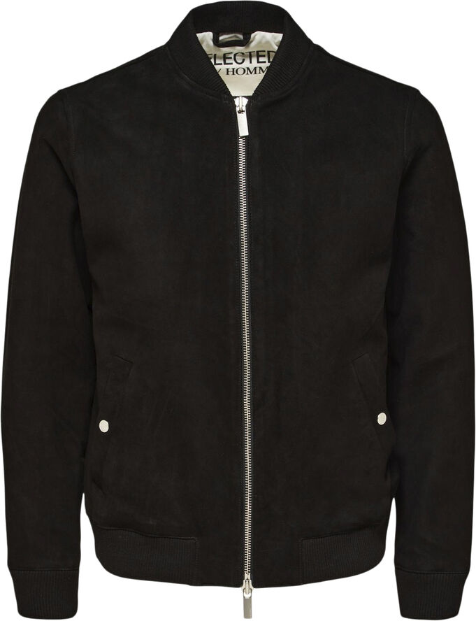 Selected Homme SLHARCHIVE BOMBER SUEDE JKT NOOS Sort
