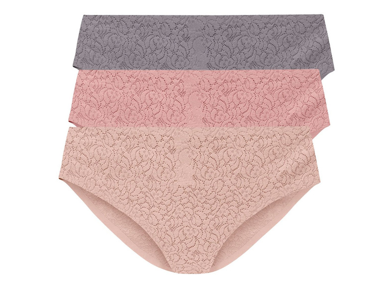 3 dames-minislips van kant
