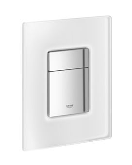 Grohe Skate Cosmopolitan WC bedieningsplaat glas DF 156x197mm verticaal/horizontaal niet v. Grohe Fresh matwit