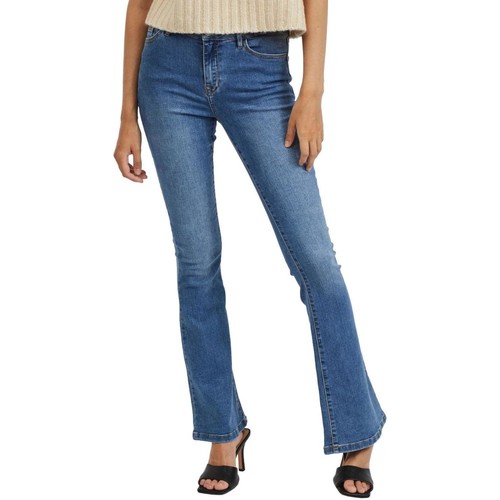 Vila - VIEKKO RW FLARED JEANS/SU MDB Azul