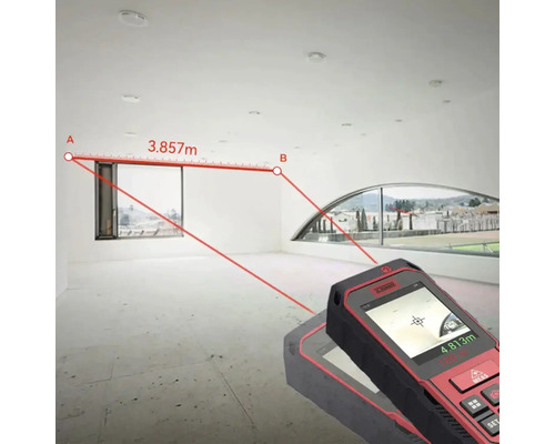 JC Schwarz Laserafstandsmeter 100 m met camera IP65 incl. accessoires