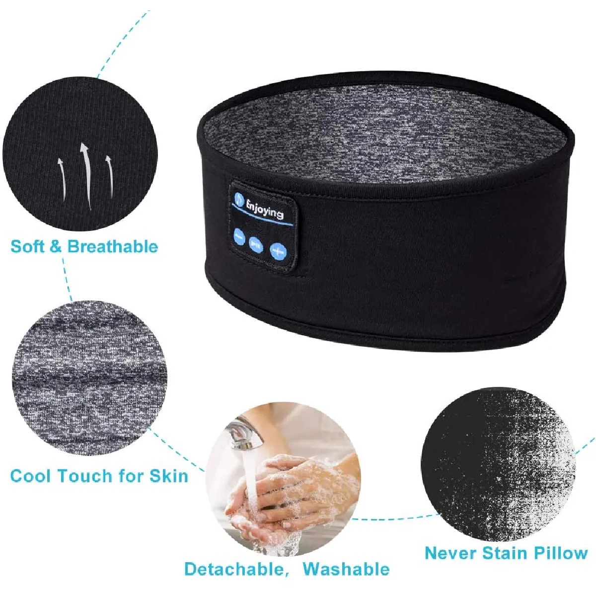 Universal Casque de sommeil Bluetooth - Noir
