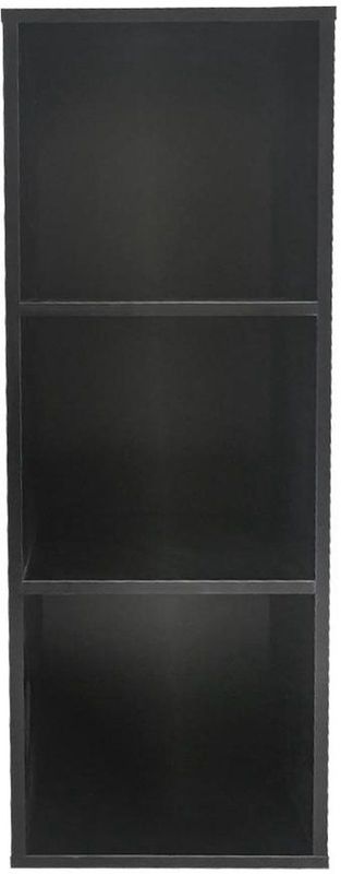 Opbergkast - Zwart - Houten - Voor LP Vinyl Platen - 3 Vakken