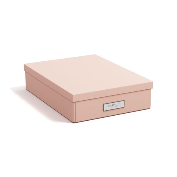 Oppbevaringsboks Kleo A4 Dusty Pink Bigso Box of Sweden