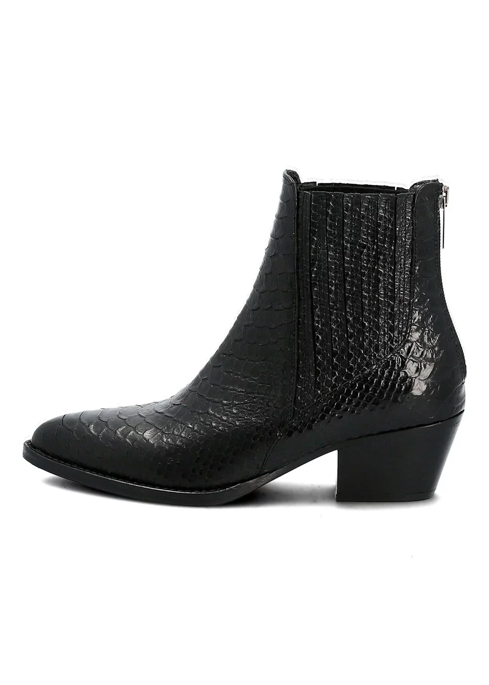 BOOTS ESRA CUIR IMPRIME PYTHON NOIR