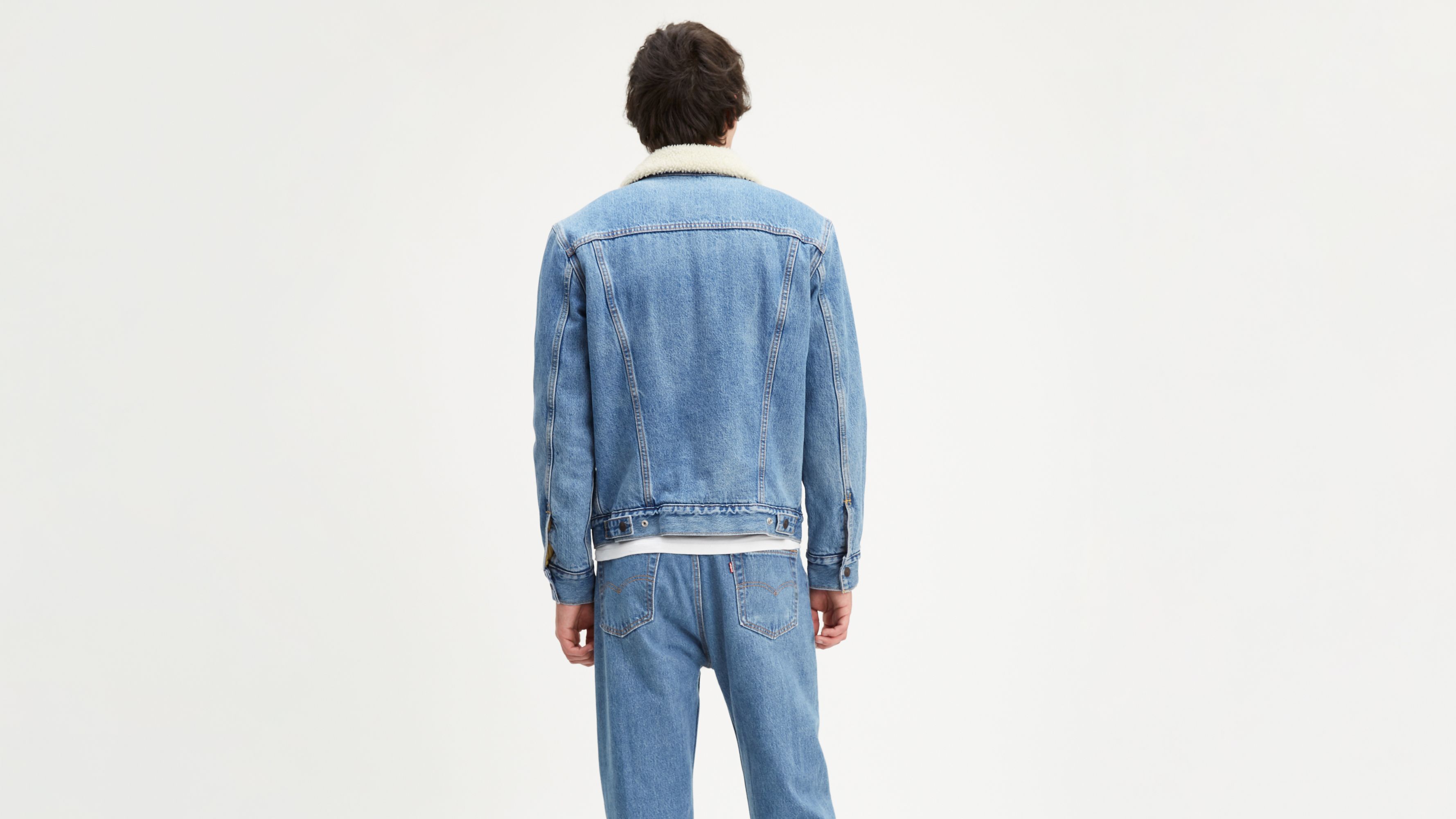 Veste Levi's® Sherpa Trucker avec Jacquard™ par Google - Indigo - Bleu